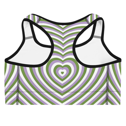 Genderqueer Hearts Sports bra