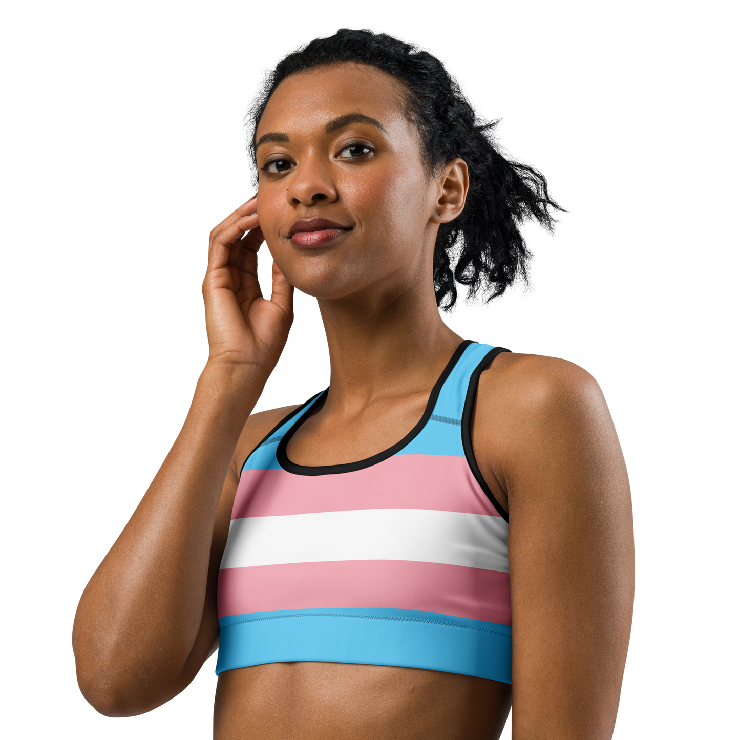 Trans Pride Flag Sports bra