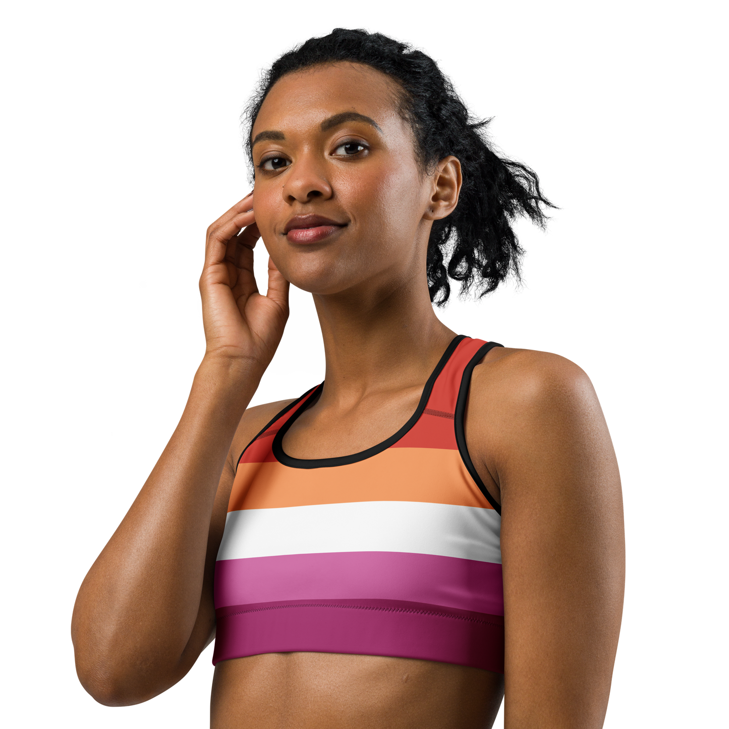 Lesbian Pride Flag Sports bra