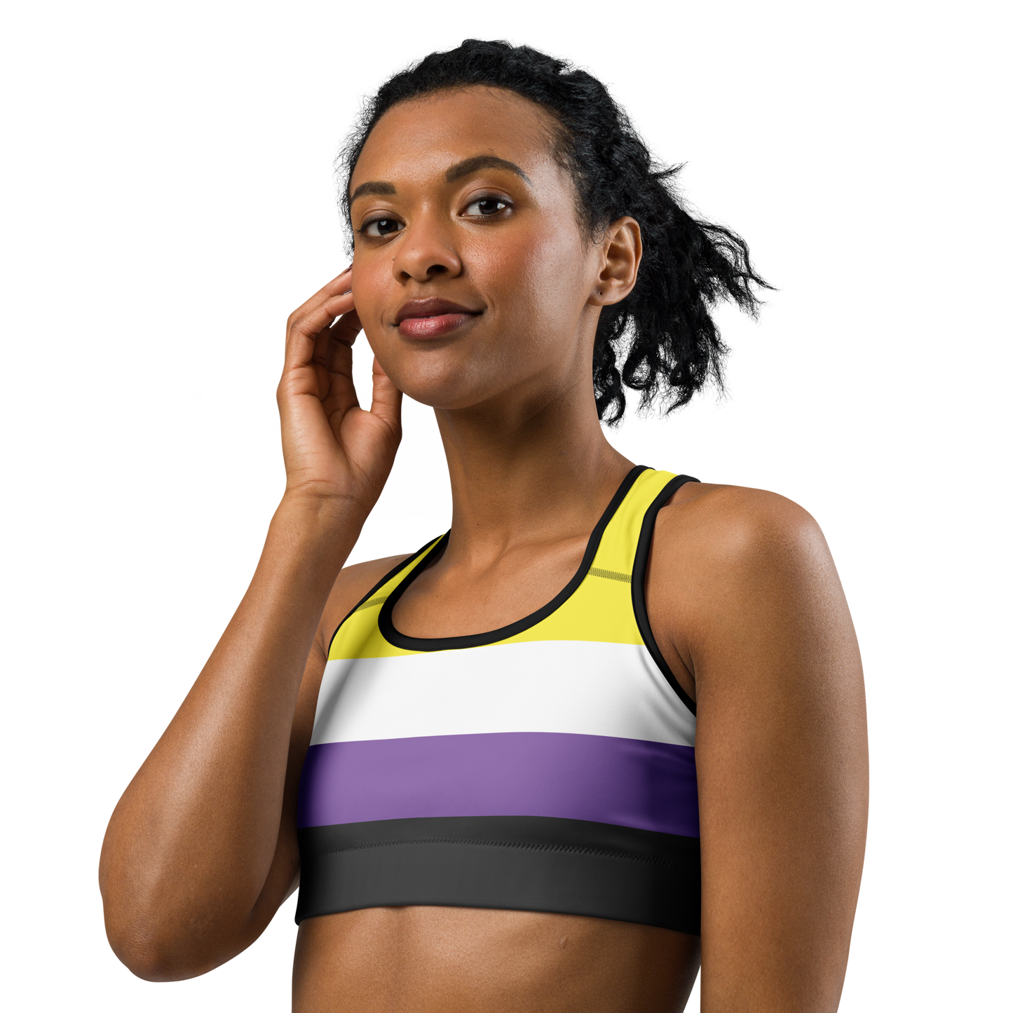 Enby Pride Flag Sports bra