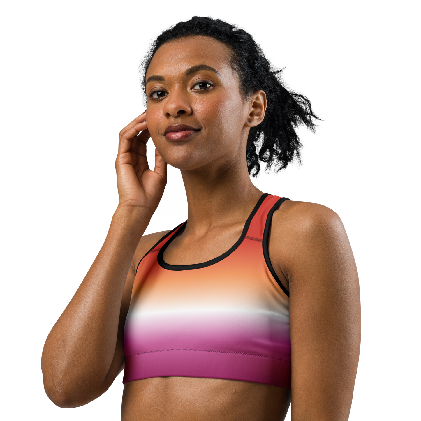 Lesbian Pride Gradient Sports bra