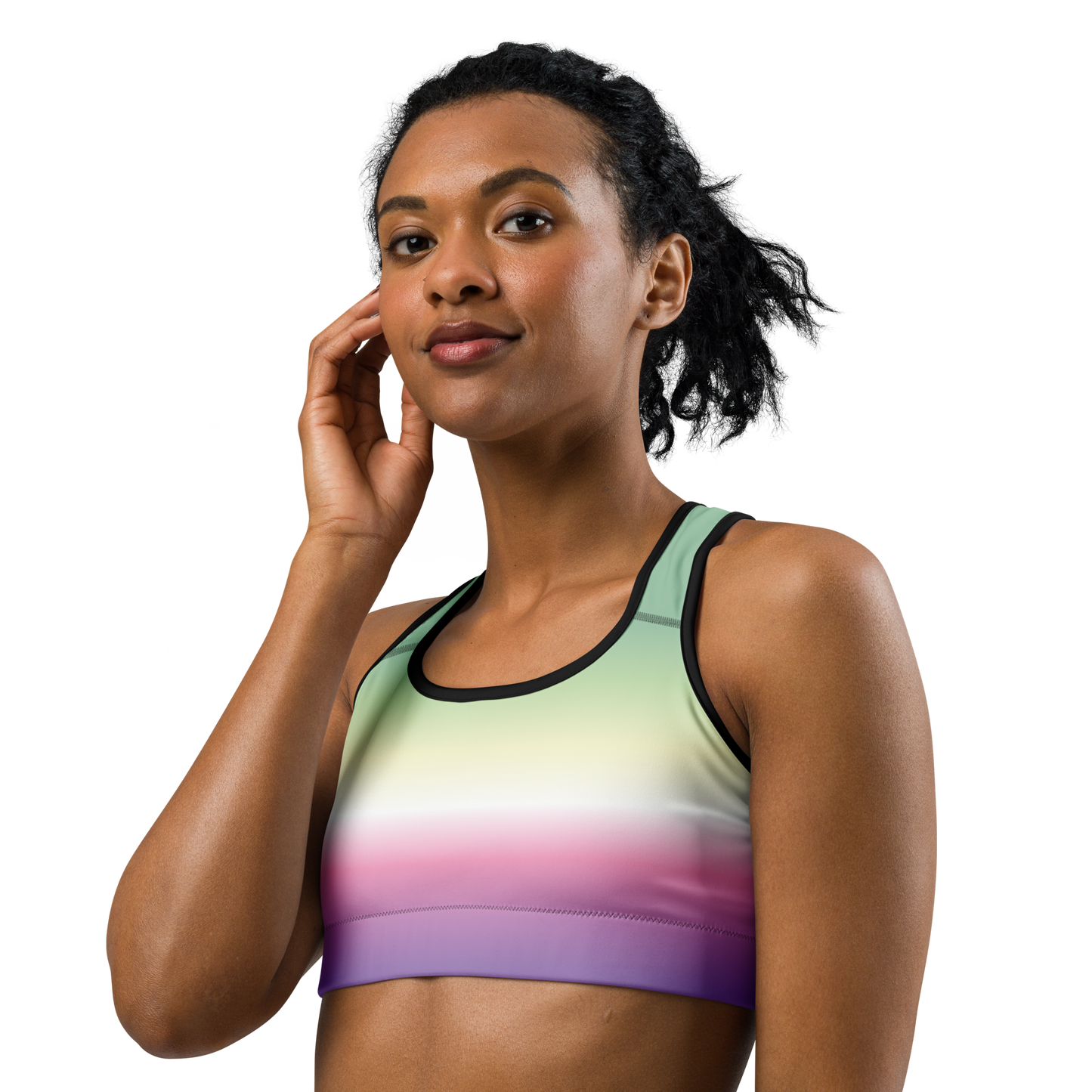 Genderfae Pride Gradient Sports bra