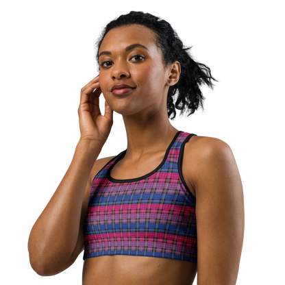 Bi Plaid Sports bra