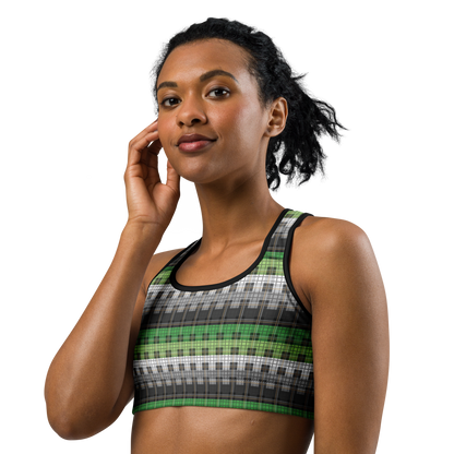 Aro Plaid Sports bra