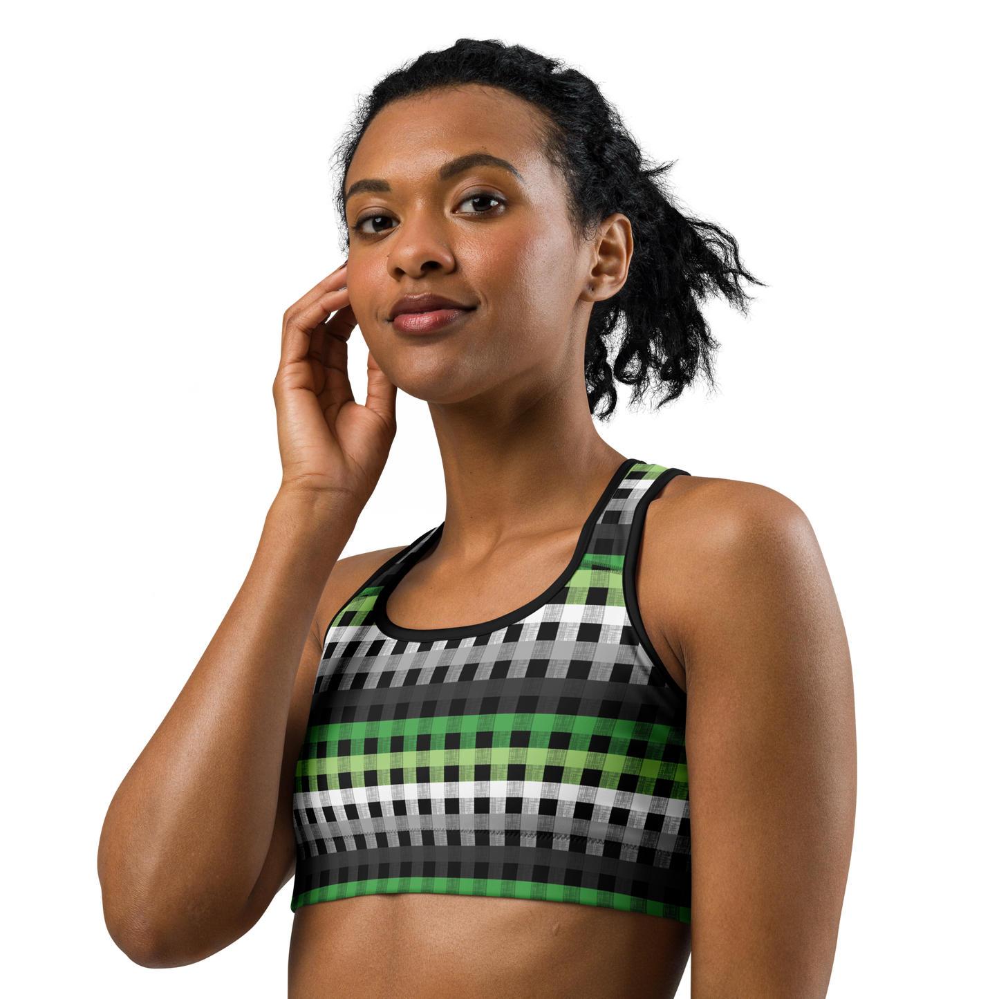 Aro Flannel Sports bra