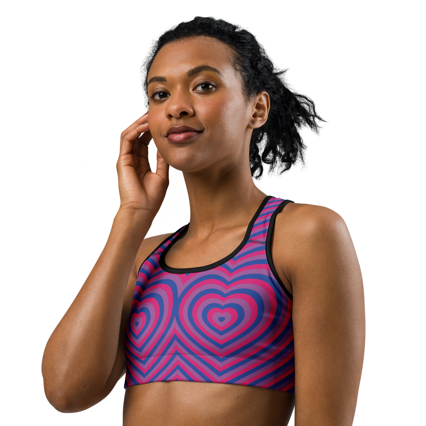 Bi Hearts Sports bra