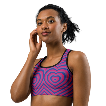 Bi Hearts Sports bra