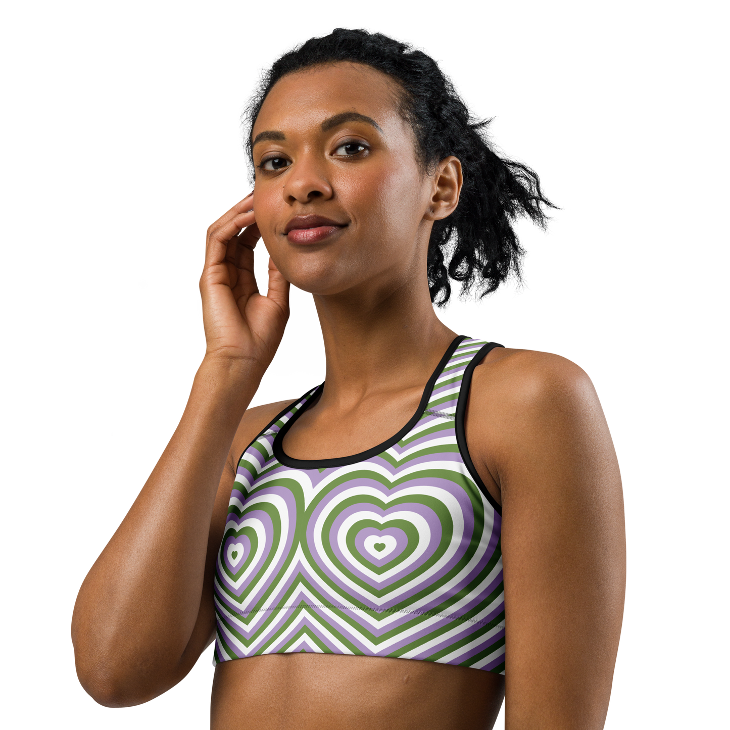 Genderqueer Hearts Sports bra