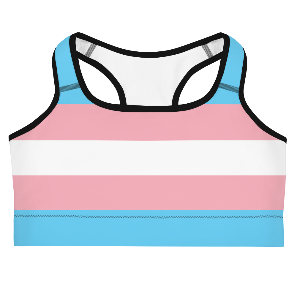 Trans Pride Flag Sports bra