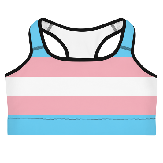 Trans Pride Flag Sports bra