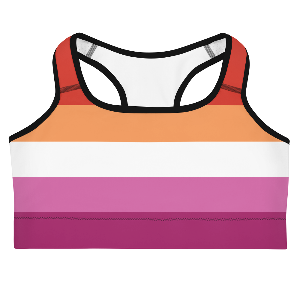 Lesbian Pride Flag Sports bra