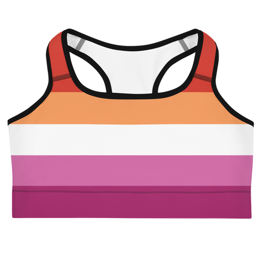 Lesbian Pride Flag Sports bra