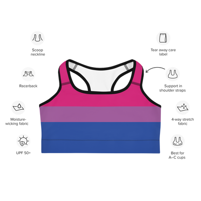 Bi Pride Flag Sports bra