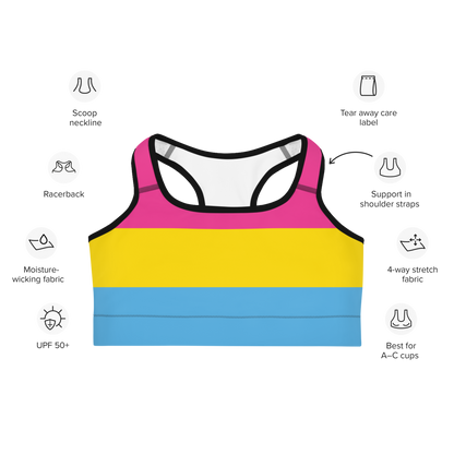 Pan Pride Flag Sports bra