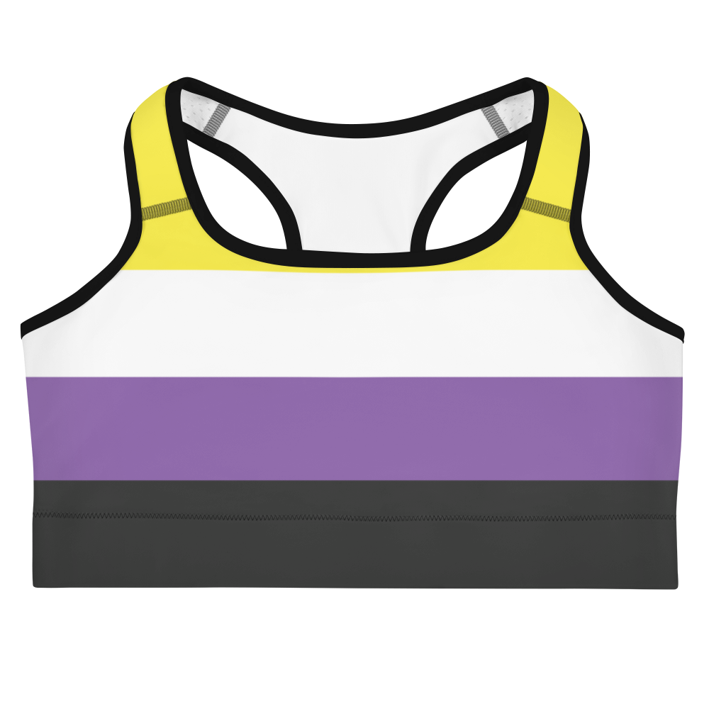 Enby Pride Flag Sports bra