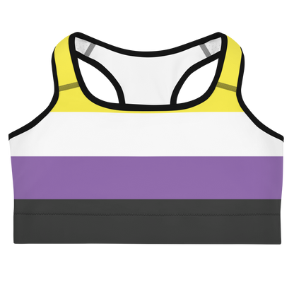 Enby Pride Flag Sports bra