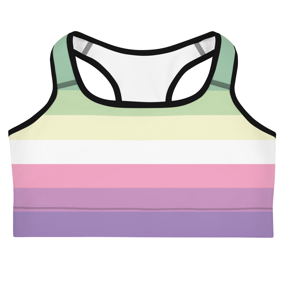 Genderfae Pride Flag Sports bra