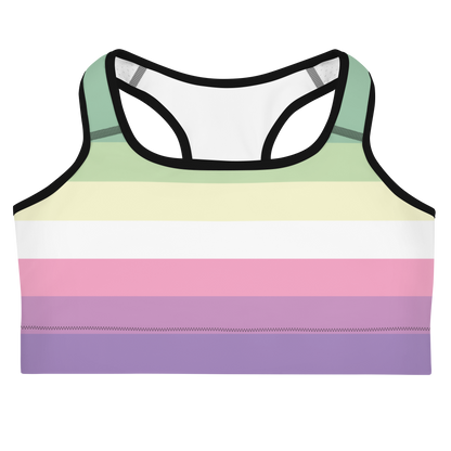 Genderfae Pride Flag Sports bra