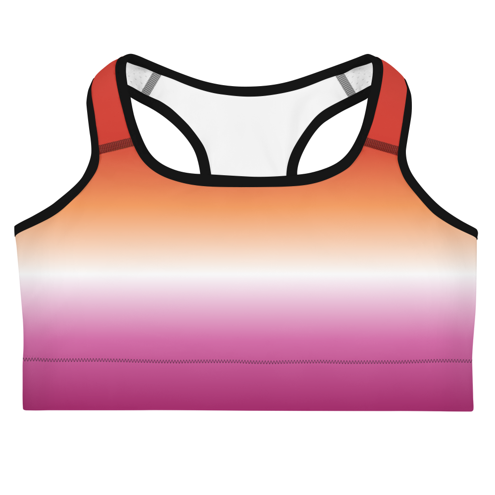 Lesbian Pride Gradient Sports bra