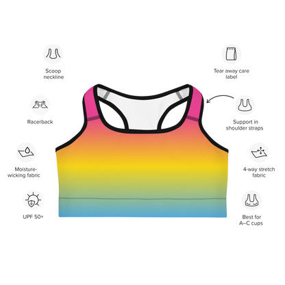 Pan Pride Gradient Sports bra