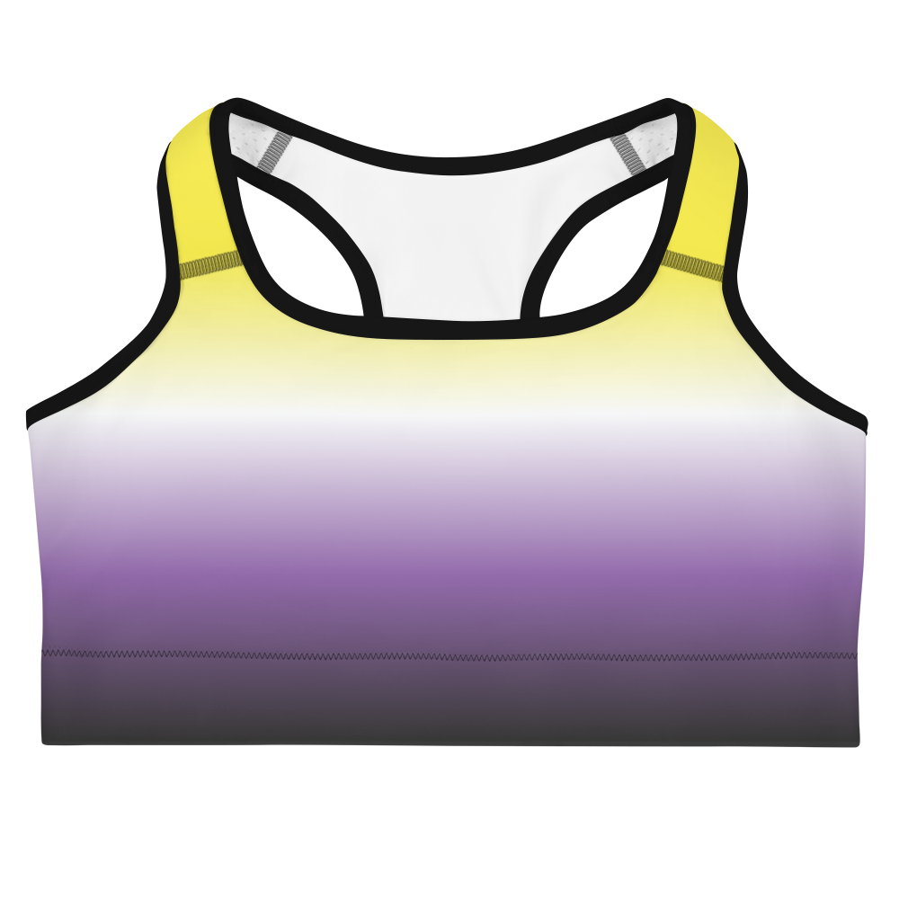 Enby Pride Gradient Sports bra