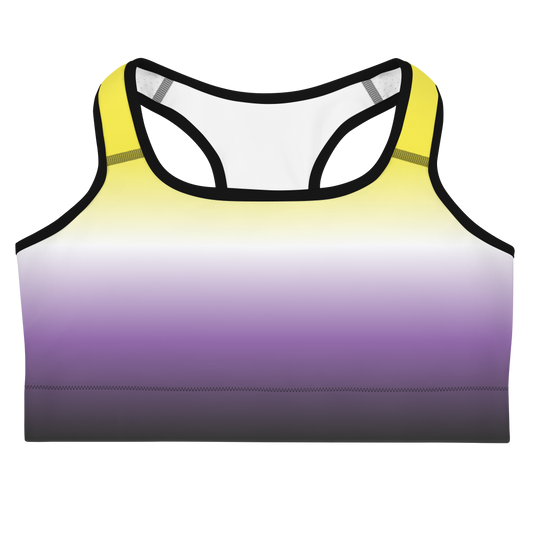 Enby Pride Gradient Sports bra