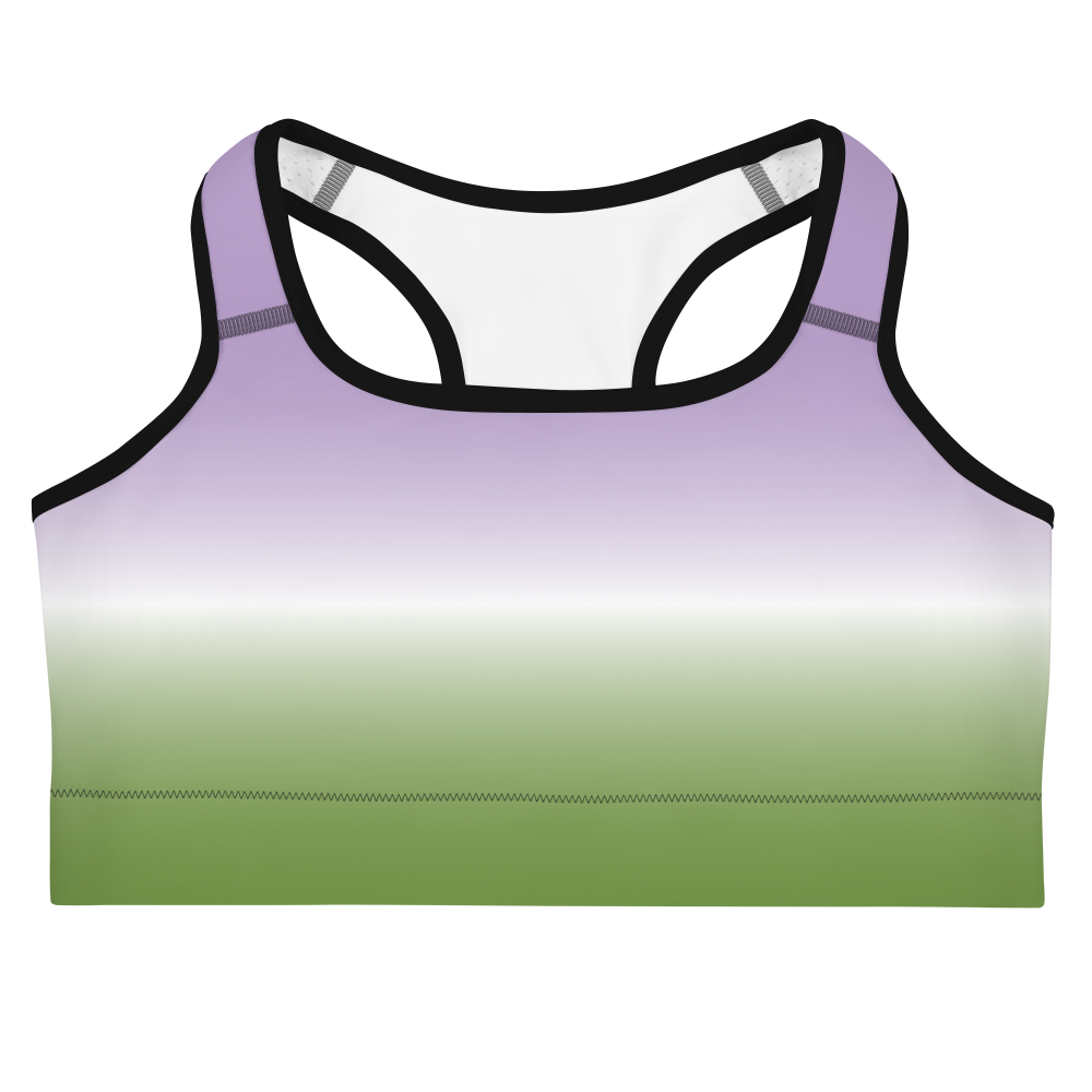 Genderqueer Pride Gradient Sports bra