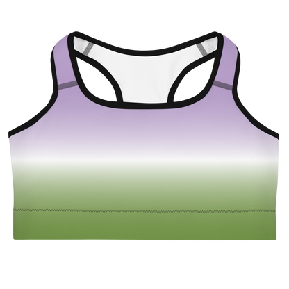 Genderqueer Pride Gradient Sports bra