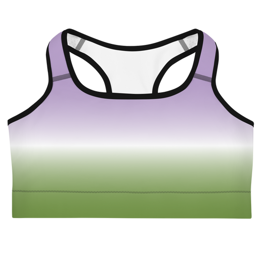 Genderqueer Pride Gradient Sports bra