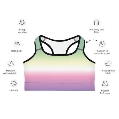 Genderfae Pride Gradient Sports bra