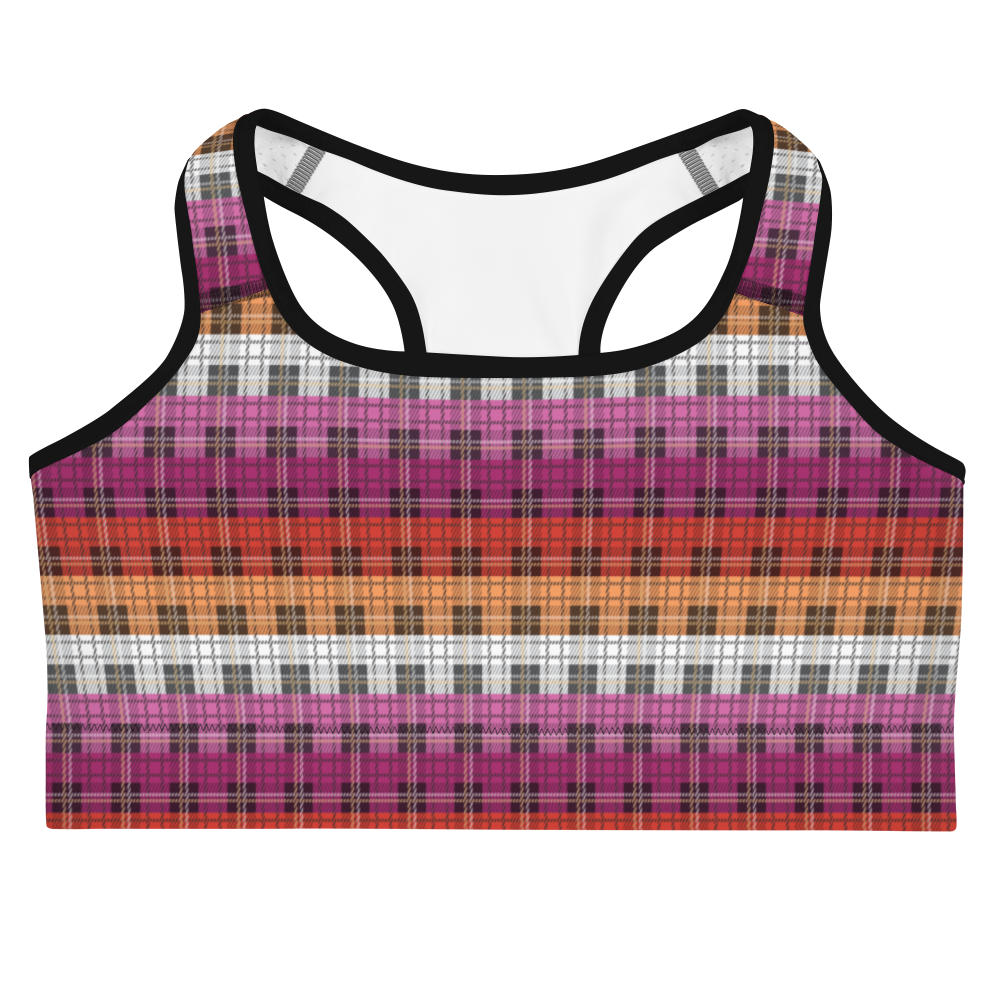 Lesbian Plaid Sports bra