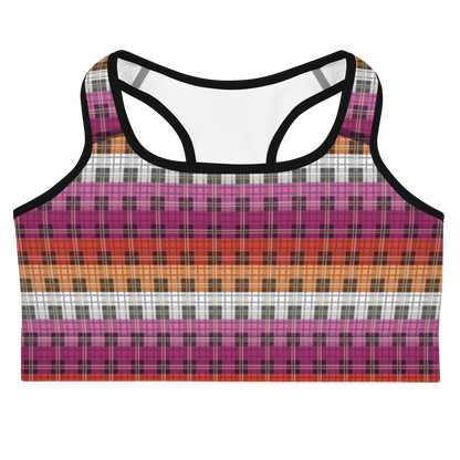 Lesbian Plaid Sports bra