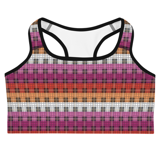 Lesbian Plaid Sports bra