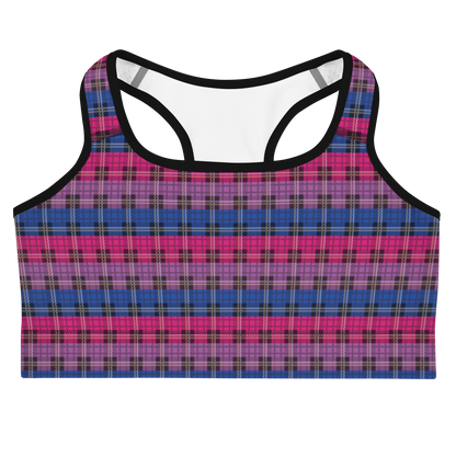 Bi Plaid Sports bra