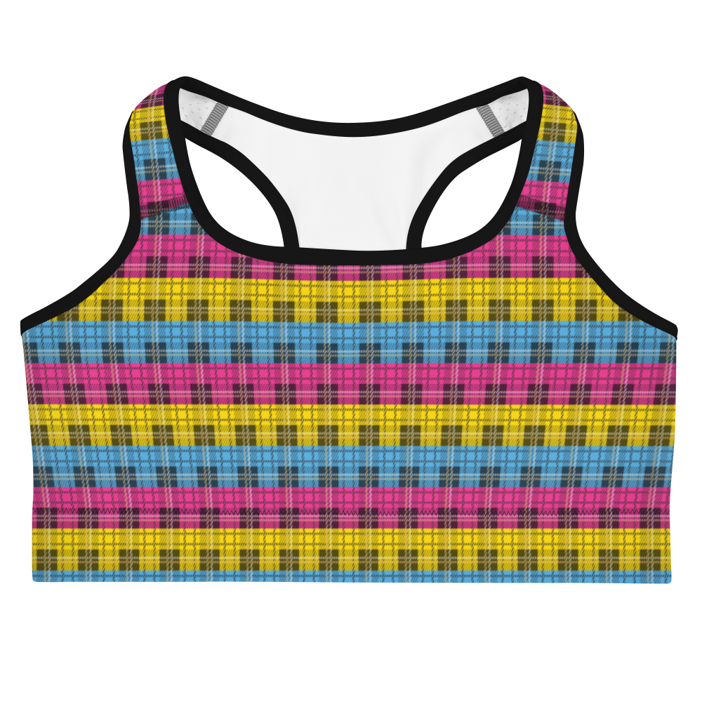 Pan Plaid Sports bra