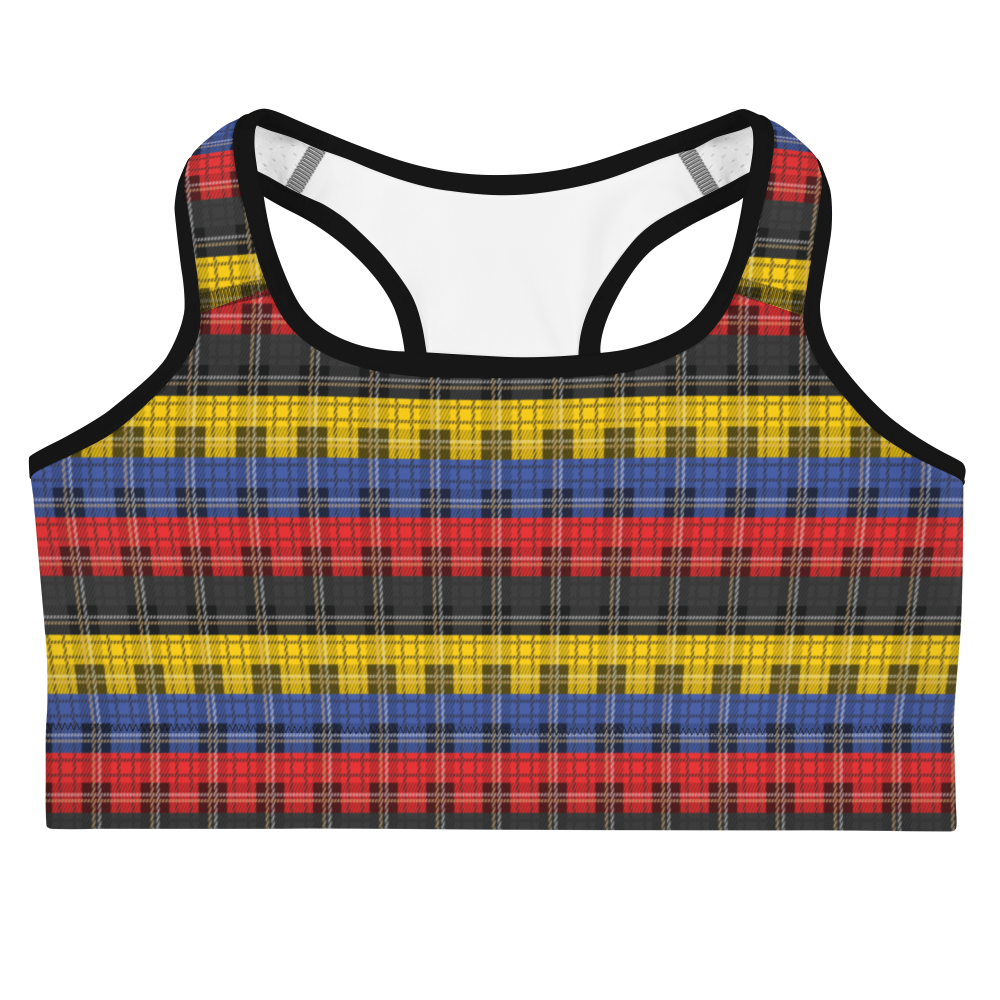 Poly Plaid Sports bra