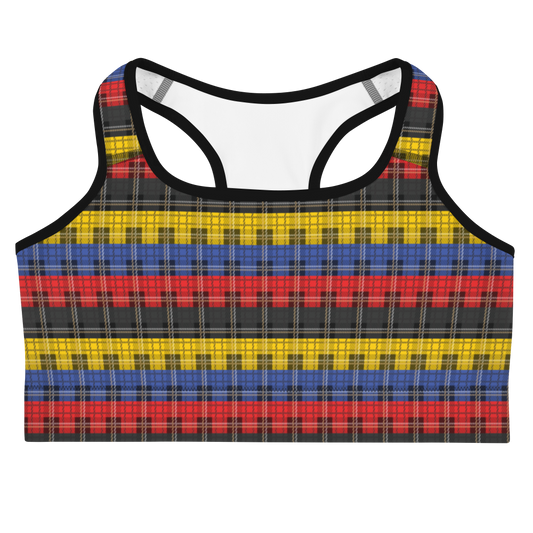 Poly Plaid Sports bra