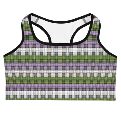 Genderqueer Plaid Sports bra