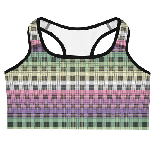 Genderfae Plaid Sports bra