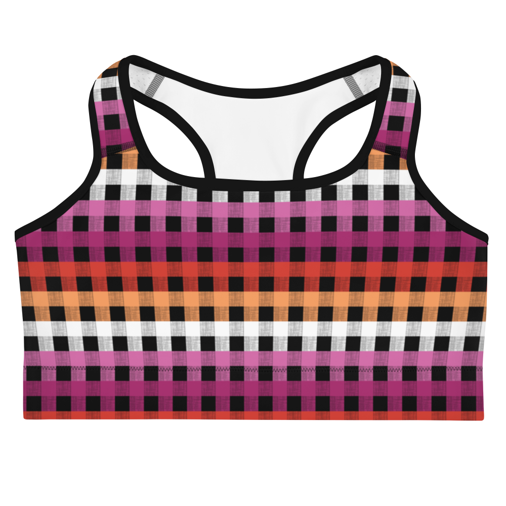 Lesbian Flannel Sports bra