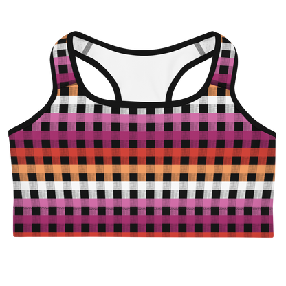 Lesbian Flannel Sports bra