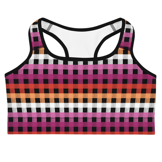 Lesbian Flannel Sports bra