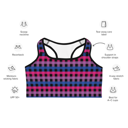 Bi Flannel Sports bra