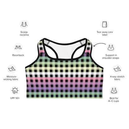 Genderfae Flannel Sports bra