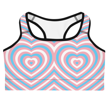 Trans Hearts Sports bra