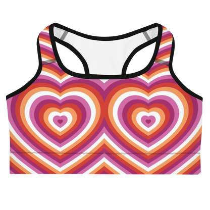 Lesbian Hearts Sports bra