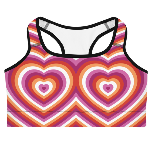 Lesbian Hearts Sports bra