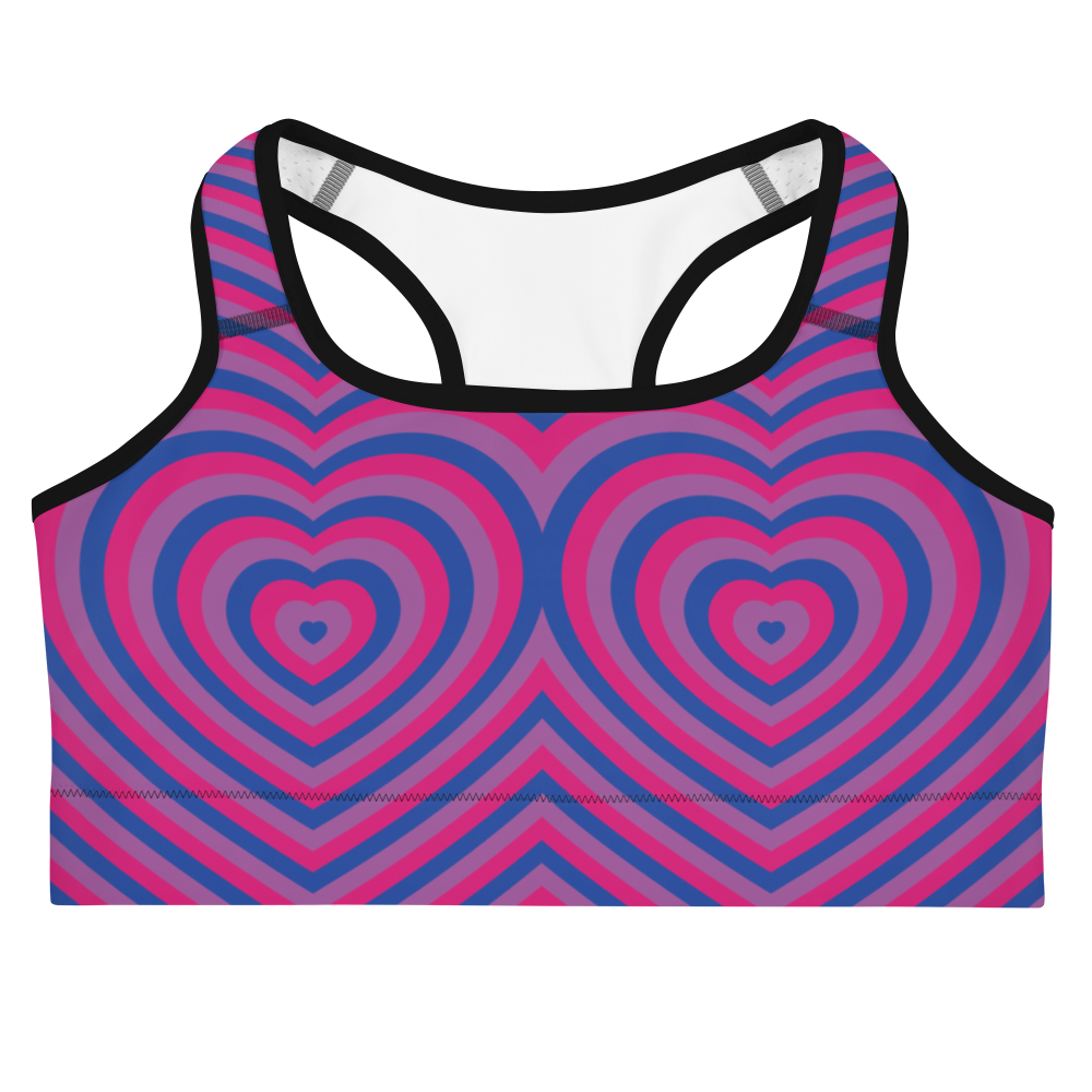 Bi Hearts Sports bra