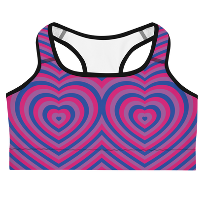 Bi Hearts Sports bra