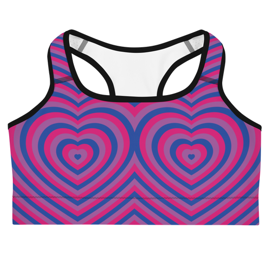 Bi Hearts Sports bra